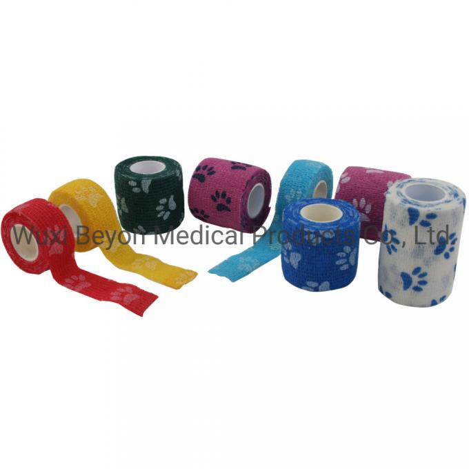 Exclusive Pattern Logo OEM Printed Cohesive Elastic Wrap Bandage
